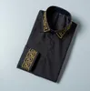 Venta al por mayor-New High Quality Mens Shirts de diseñador Marca de moda de moda casual camisa de vestir con gemelos franceses # 5810