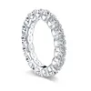 Fine Jewelry Bridal 925 Silver 42 Ct Round Synthetic Diamond Engagement Wedding Ring For Women