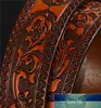 Factory Direct Belt Western Floral Emboss New Fashion Pas Wysokiej Jakości Prawdziwej Skóry Paski Dla Mężczyzn Zapewnienie jakości Factory Cena fabryczna Expert Quality Najnowsze