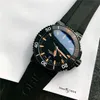 2021 men's watch size 43.5mm with SW200 movement thickened sapphire double layer blue film glass mirror high strength waterproof 300 me