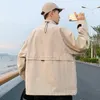 Vestes pour hommes 2022 automne couleur unie hommes veste fermeture éclair Harajuku Ropa Hombre vêtements surdimensionné décontracté Hip Hop homme manteau