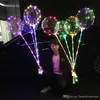 LED Bobo Balloon med 315 tum Stick 3M String Balloon LED Light Christmas Halloween Birthday Balloons Party Decor Bobo Balloons1481788