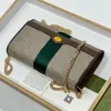 Design 2021 klassische Luxusmode Umhängetaschen Geldbörsen 3 Farben Leder rote und grüne Streifen Buchstabenmuster Design kleine Handtasche