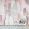 Tapeten Benutzerdefinierte Po 3D Wandbild Rosa Abstrakte Aquarellmalerei Wand Wohnzimmer TV Wohnkultur Selbstklebende Tapete Wasserdicht