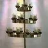 デコレーション高級結婚式のテーブル装飾ピラミッドキャンドルボールのキャンドラブゴールド真鍮のテーパーメタルキャンドレスティックスティックホルダーロングステム鉄キャンドルホルダーセット
