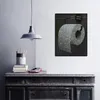 Gemälde lustige glänzende Toilettenpapier Leinwand Malerei Wandkunst abstrakte schwarze Bild Poster Druck Tapete Wohnzimmer Dekoration