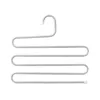 Pants Hangers Stainless Steel Multi Functional Magic Space Saving Clothing Racks for Closet Organizers Jeans Scarf Trouser Tie Towel CCF1405