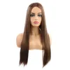 Perruques de cheveux humains mode européenne et américaine point médian femme longue ligne droite style design multicolore en option spot6094328