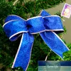 5 pezzi/pacco tessuto scintillante fiocco di nastro di Natale regalo ornamenti di nastro di nodo per l'albero di Natale presenta decorazioni (blu) Prezzo di fabbrica design esperto Qualità più recente