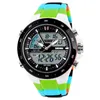 SKMEI Quartz-Watches Mens Sports Relojes Male Clock 5ATM Fashion Digital-Watch Military Multifunctional Wristwatch Montre Homme X0524