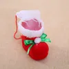 Kerst Candy Laarzen Decoraties Kerstmis Flocking Laarzen Xmas Pen Houder Decoratie Kid Geschenken W-00928