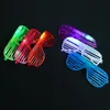 1000 Uds. Gafas con forma de contraventanas LED parpadeantes iluminan juguetes para niños suministros de fiesta de Navidad decoración gafas brillantes 2304