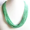 Kedjor 42 + 5cm Elegant grön Aventurine Choker Halsband Faceted Round Natural Gem Stone Bröllopsgåva För Kvinnor Charm Mode Smycken