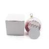 8 cm Plastic Christmas Balls Diy Sublimation Blank Glitter Bauble Xmas Tree Ornament inuti Tinsel Clear PC Ball Party Decor Therma9248827