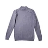 Höst vinter solid turtleneck långärmad stickade tröjor för män kläder enkel smal passform casual pullovers drar homme 3xl 211018