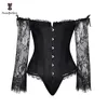 Bustiers Korsetten Dames Sexy Lingerie Lace Up Vintage Gothic Corpetes Victoriaanse uitgebeende korset Bustier met rok