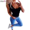 Summer lace stitching back cross strap vest black shirt female casual bottoming sexy top 210520