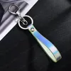 Moda pulseira chaveiro chaveiro pvc macio corda de borracha carro chaveiro homens mulheres simples key anel acessórios