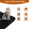 Kattkullmatta Eva Dubbelskikt Kattmatta Kullar Trapper Mats med Vattentät Bottom Layer Non-Slip Pet Litter Cat Bed Mat 210713