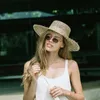 النساء الطبيعي قبعة الشمس تنفس القش القبعات الصيف واسعة بريم شاطئ أزياء الجاز