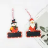 Drewniany Ornament Choinki Santa Claus Snowman Xmas Wisiorek Nazwa DIY i życzenia Party Dostawy 18% Zniżki XD24843