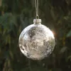 Party Decoration 64 sztuk / opakowania Średnica = 10 cm średniego rozmiaru powierzchni srebrny arkusz szklane piłka Boże Narodzenie DZIEŃ Drzewo wiszące Globe Home Wisiorek
