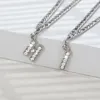 Cadlette piccole lettera iniziale A-Z per donne in acciaio inossidabile alfabeto cubano collegamento alla caviglia braccialetti di bracciali bracciali gioielli
