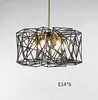 Retro moderne individuelle industrielle Pendelleuchten Eisenkunst Metall Vogel Nest Suspension Leuchte Wohnzimmer Schlafzimmer