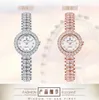 Luxe sieraden dame dameshorloge kleine fijne mode-uren bling armband CZ steentjes Crystal Girls Gift Royal Crown Box