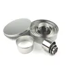 12pcs Pastry Tools Stainless Steel Mousse Ring 304 Round Cake Mold Donut Sugar Cookie Baking Tools