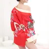 Etnische kleding Sexy Nachthemd Kimono Yukata voor Japanse Vrouwen Mode Bloemen Yakata Jas Haori Silk Sleepwear Leisure Draag Pyjama Jurk