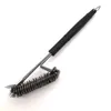 bbq tools Rugged Barbecue Grill Brush Stainless Steel Long Handle Cleaner Durable Cooking Brushes ZWL661