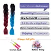 24 tum Jumbo Braid Synthetic Ombre Jumbo Braiding Hair 100g/Pack Jumbo Braids Box Braiding Hair For Bluk Pre Strängt Afro Hair