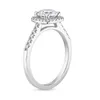 1.25CT 925 Sterling Silver Anneaux de mariée Ensembles Zircone Cubique Halo CZ Engagements Bandes de mariage pour les femmes Promesse 211217