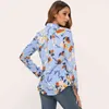 Aachoae Vintage Kwiatowy Drukowane Bluzka Kobiety Z Długim Rękawem Dorywczo Koszula Wyłącz Kołnierz Plus Size Office Topy Dla Damskich Blusas 210323