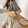 Saco de alça de ombro tecido Mulher Pu couro pequeno crossbody bolsas macias e bolsas de luxo mulheres desenhador bolsa feminina bolsa