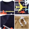 HH New Summer Boy Set di abbigliamento Abbigliamento per bambini T-shirt per neonati Pantaloni corti Abbigliamento casual per bambini Abbigliamento sportivo per adolescenti 210326