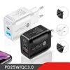 PD25W mobile phone charger 5V5A EU US UK fast charging head type-c adapter for iphone 13 8 6