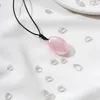 Naturlig vit kristall elektropläterad polerad konst grov sten hängsmycke reiki helande chakra gemstone färgglada multi-formen energi kvarts halsband