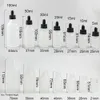 12 x Frostglas-Tropfflaschen für E-Liquid-Tropffläschchen mit Pipette für kosmetisches Parfüm, ätherisches Öl, 100 ml, 50 ml, 30 ml, 10 ml