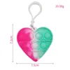 Mini portachiavi Fidget Toys Semplice fossetta Push Bubble giocattolo sensoriale per alleviare l'autismo Bambini adulti Antistress