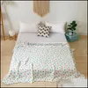 Koce Textiles Home GardenBlankets 6 Warstwy Gaza Bawełniany Koc na ręcznik dla Dorosłych Dzieci Klasa Zdrowe Oddychające Lato Sleeping ER SOF