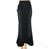 Skirts Vintage Denim Skirt For Women Retro SplicingSwing Fishtail Long