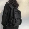 배낭 패션 간단한 디자인 캐주얼 블랙 여성을위한 남성 캔버스 방수 대용량 학교 여성 여행 가방