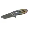 3 Handle Colors Mini Small Flipper Folding Knife D2 Stone Wash Tanto Blade TC4 Titanium Alloy Handle EDC Gear