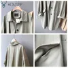 Automne Droite Trench-Coat à poitrine unique Femelle Version coréenne de Long Loose Slim Sleeve Robe de poche 210607