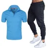 Polos pour hommes 2022 chemise d'été confortable liberté de respiration Simple marque de mode couleur Pure imprimé revers à manches courtes haut grand