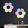 Quantum Light Touch Sensor Night Lights Remote Control Battery Powered LED Hexagon Lamps DIY Modular Wall Lamp Creative Home Decor Color Lighting