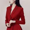 Kadınlar Uzun Kollu Pist Tasarımcısı Vintage Kruvaze Ofis Bayan Elbise Takım Elbise Ceket Moda Parti Elbiseler 210603