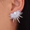 Godki Märke Populära lyxiga kristall Zirkon Stud Spark Form Blommaörhängen Fashion Jewelry for Women222a